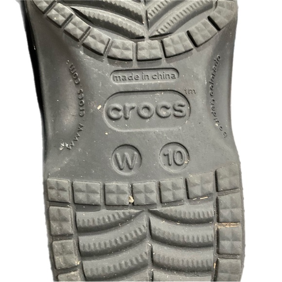 Crocs Candace Clog T-Bar Women's Size 10 Black W/Flower Jibbitz Mules Shoe - Picture 10 of 11